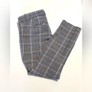 GAP Women Black and White Plaid Dress Pants